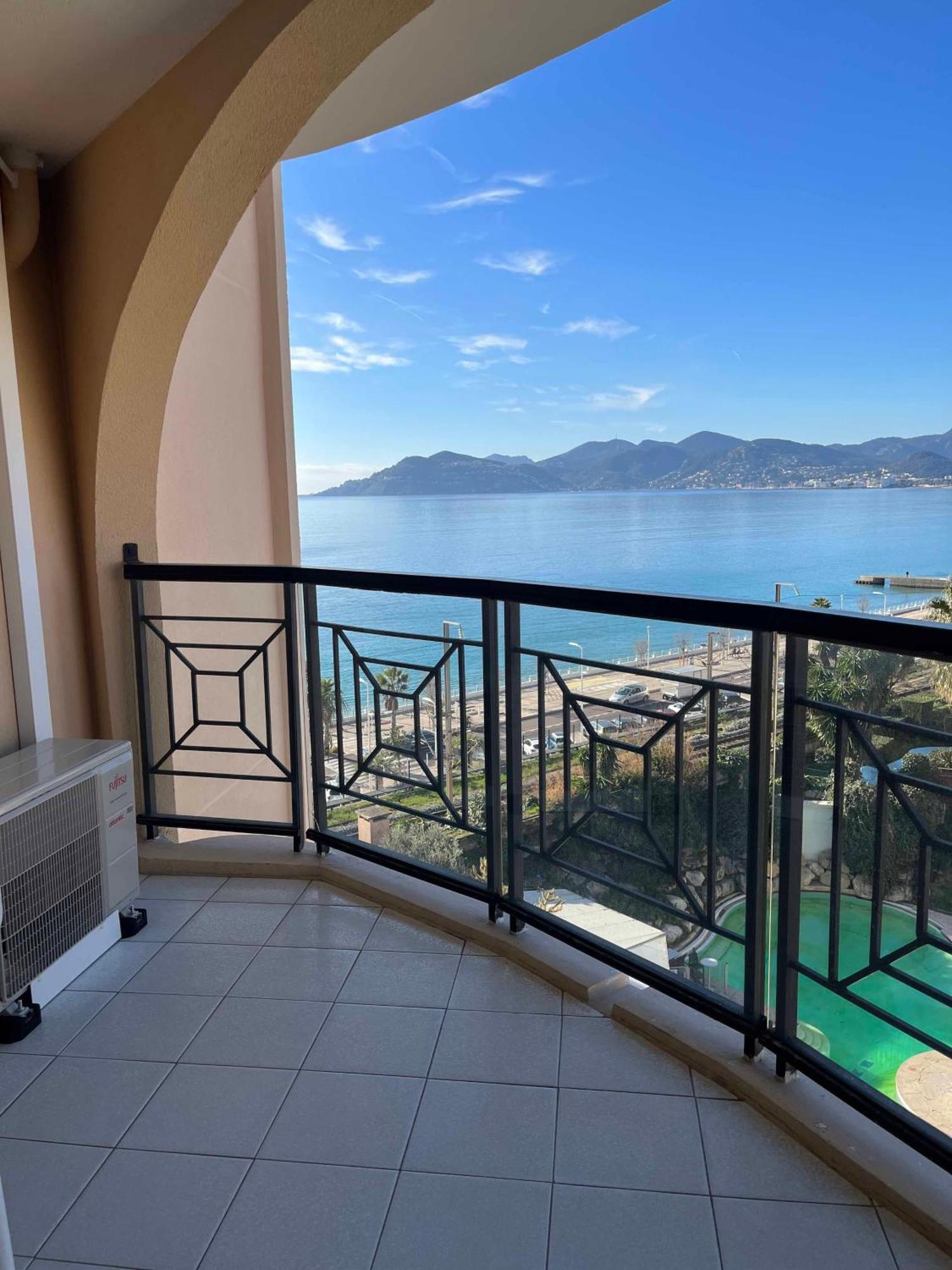 Cannes Apartment With Sea View, Aircondition And Parking Zewnętrze zdjęcie